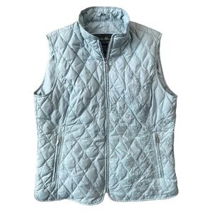 Eddie Bauer Light Blue Quilted Vest